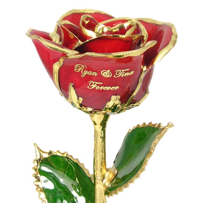Personalized Gold Rose