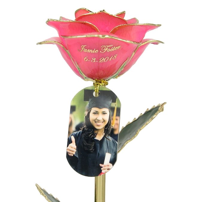 Personalized Graduation Photo Rose Gift