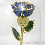 Personalized Enchanted Gold Dipped Rose