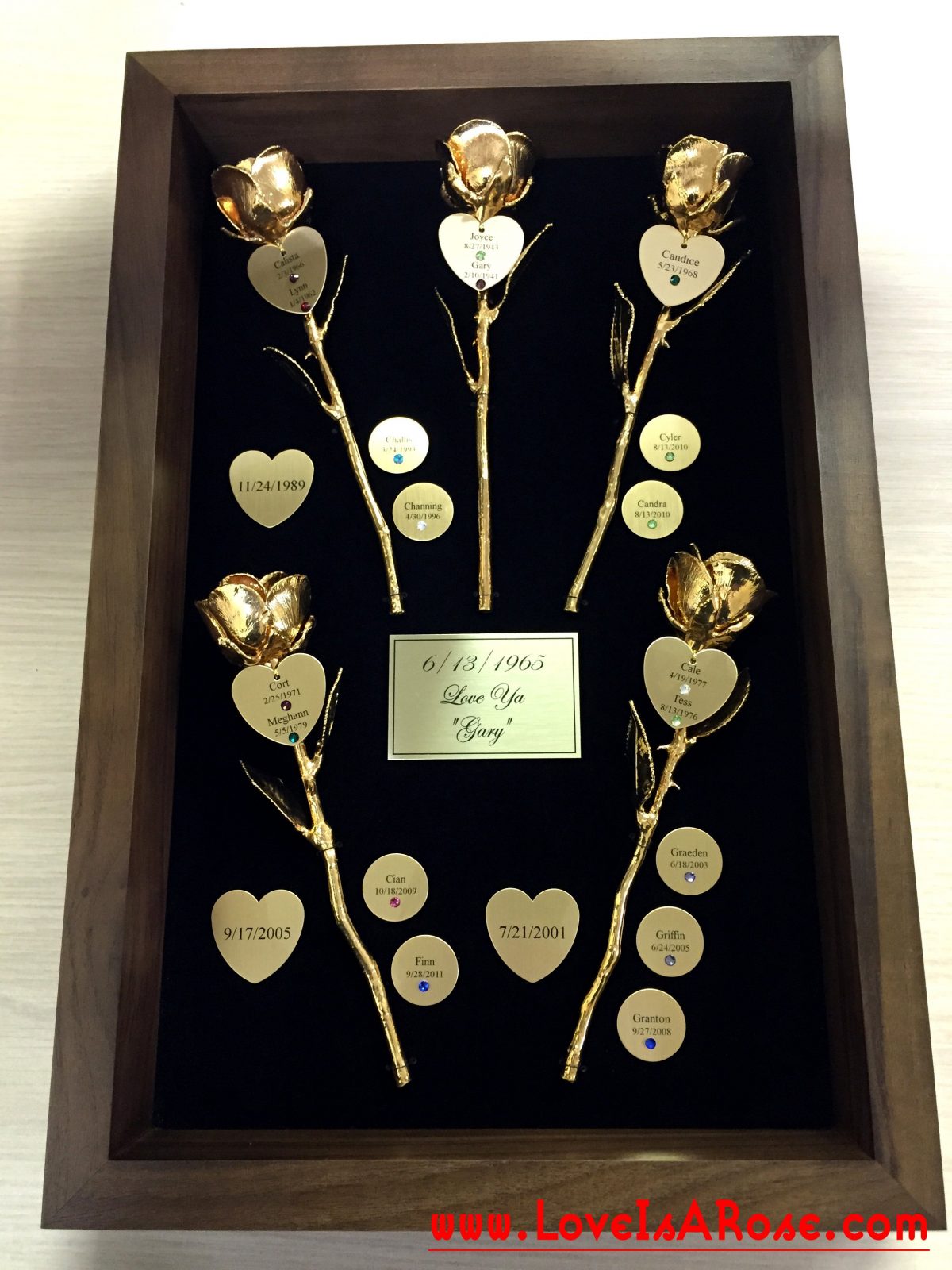 Gold Roses for Custom 50th Anniversary Gifts Love Is A