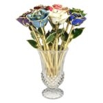 Dozen Multi-Colored Gold Rose Bouquet