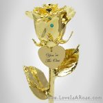 Personalized Gold Dipped Rose