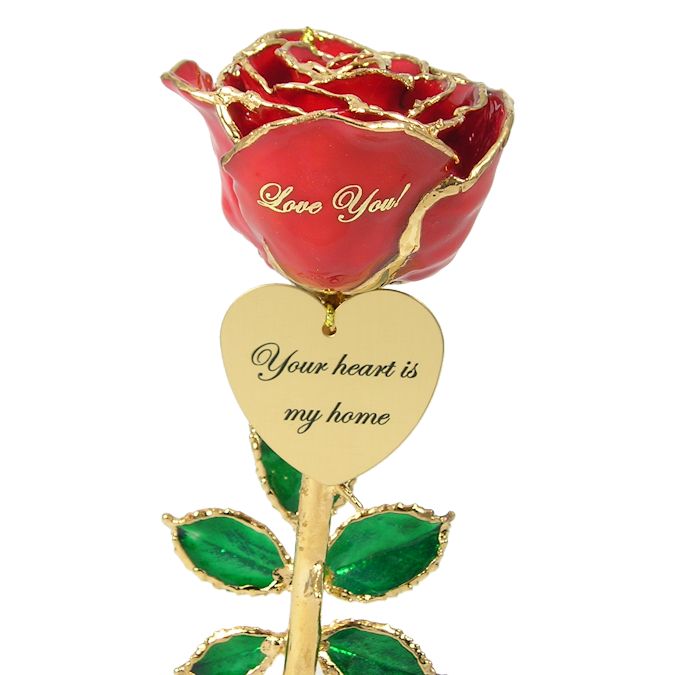Mothers Day Personalized Gold Dipped Rose