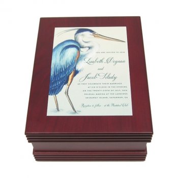 Engraved Wedding Invitation Keepsake Gift Box