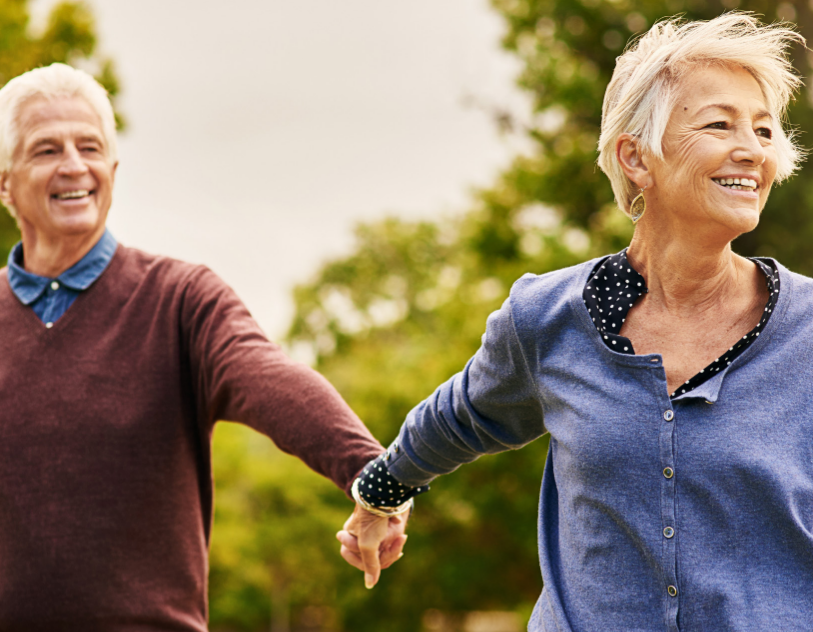 Older Couple Holding Hands