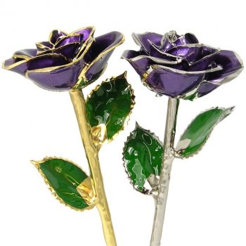 February Birthday Gift: Amethyst Preserved Rose