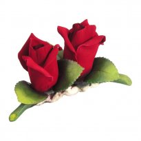 His and Her Capodimonte Porcelain Rosebuds