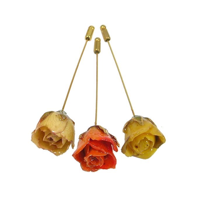 gold rose pin