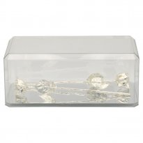 Two 14" Silver Roses in 25th Anniversary Museum Case