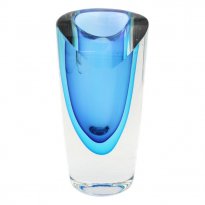 7" Azure Crystal Bud Vase