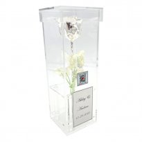 8" Personalized Wedding Rose & Video, Photo QR Code Case