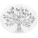 White Personalized Silver Family Tree Plaque 20th/25th Anniversary Gift