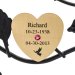 Angel and Death Date Engraved Family Tree Gold Heart