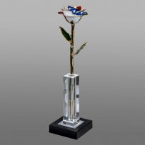 Illuminated 24k Gold American Liberty Rose in 5" Vase
