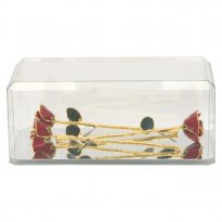 Past, Present and Future 24k Gold Trimmed Roses in Case