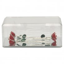 Past, Present and Future Platinum Trimmed Roses in Case