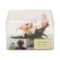 Capodimonte Porcelain Lily in Personalized Memorial Case