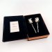 Image Thumbnail of: Two 4" Dipped Roses in Personalized Wedding Photo Case