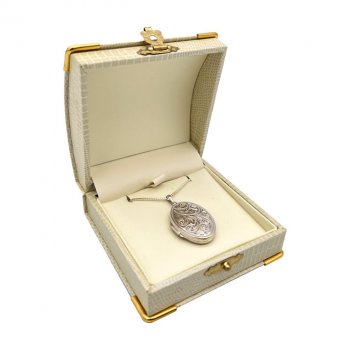 Premium Silver Wedding Photo Locket with Video QR Code