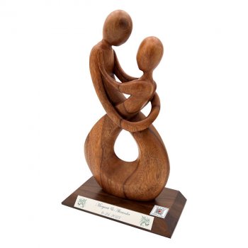 Personalized Wedding Gift "Honeymoon Dance" Sculpture & Video QR Code