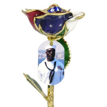 Personalized Military Photo Rose