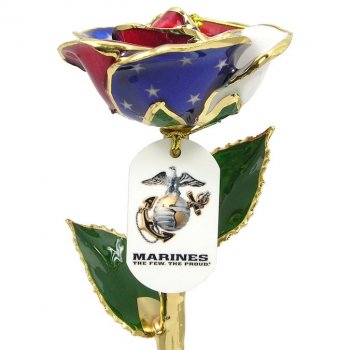 Military Logo 24k Gold Rose
