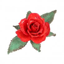 Victorian Antique Copper Rose Pin