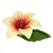 Capodimonte Porcelain Tiger Lily on Leaf