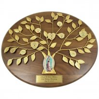 Catholic Personalized Family Tree Plaque