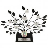 Catholic Gift: Engraved Family Tree Stand