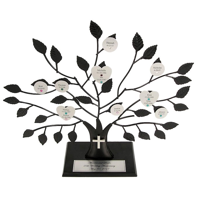 Christian Engraved Family Tree Stand