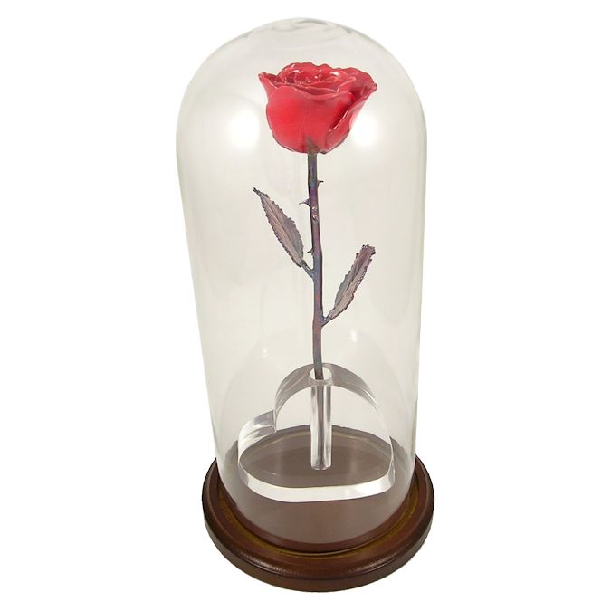 Enchanted Rose in Glass Dome - Burgundy - The Forever Rose