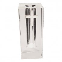 Anniversary Crystal Bud Vase with 3D Icon