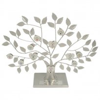 Engraved 20th or 25th Anniversary Gift Silver Family Tree Stand