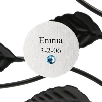 Engraved Family Tree Children or Grandchildren Silver Disc