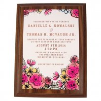 Engraved Wedding Invitation Plaque
