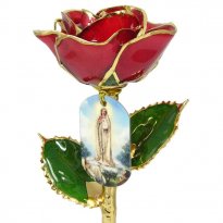 Our Lady of Fatima 100 Years Gift: 11" Preserved Rose