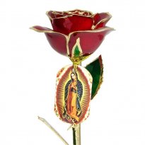 Our Lady of Guadalupe Gift: 11" Preserved Real Rose