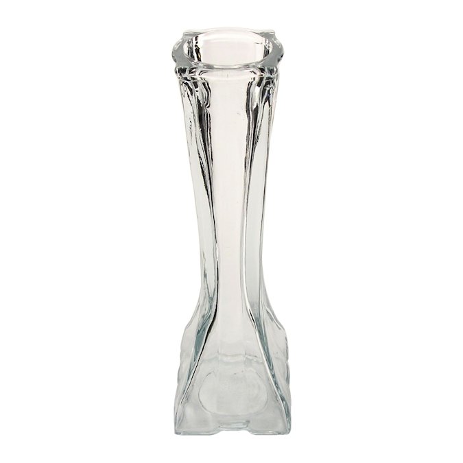8" Eiffel Tower Glass Bud Vase Love Is A Rose