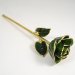 Image Thumbnail of: 24k Gold Trimmed Rose: 11" Dark Green Rose