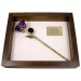 Image Thumbnail of: 11" 24k Gold Trimmed Rose in Personalized Shadow Box