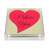 I Love You Paperweight