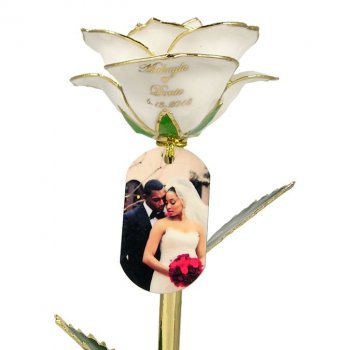 Personalized Anniversary Photo Rose