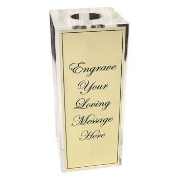 Personalized Crystal Bud Vase