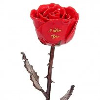 I Love You Antique Copper Rose: 11"
