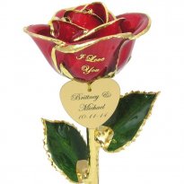 11" Personalized I Love You Couples Rose Gift