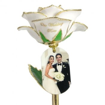 Personalized Wedding Photo Rose