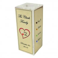 Personalized Family Crystal Bud Vase with Birthstones