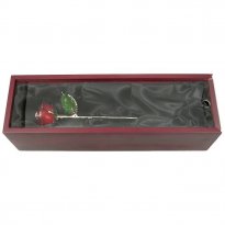 Platinum Rose in Rosewood Display Case