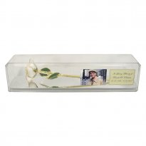 Preserved Memorial Rose in Personalized Case with Photo